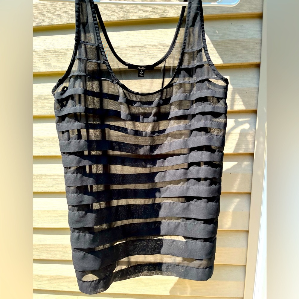 Sheer Black Tank Top